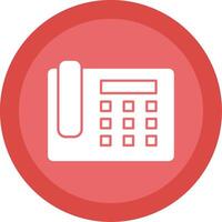 Landline Glyph Multi Circle Icon vector