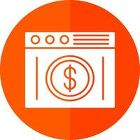 Budget Glyph Red Circle Icon vector