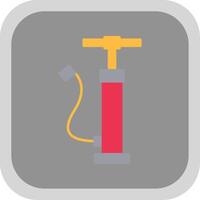 Hand Air Pump Flat Round Corner Icon vector