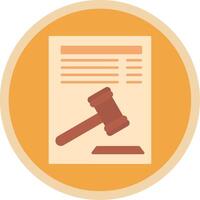 Legal Document Flat Multi Circle Icon vector