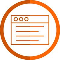 Online Learning Line Orange Circle Icon vector