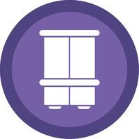 Wardrobe Glyph Multi Circle Icon vector