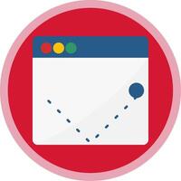 Bounce Rate Flat Multi Circle Icon vector