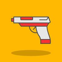 Revolver Filled Shadow Icon vector