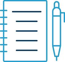 Notebook Line Blue Two Color Icon vector