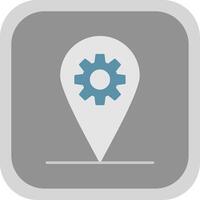 Localization Flat Round Corner Icon vector