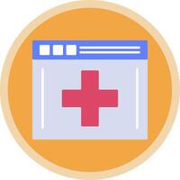 médico aplicación plano multi circulo icono vector