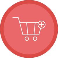 Add To Cart Line Multi Circle Icon vector