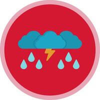 Storm Flat Multi Circle Icon vector