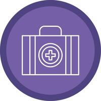 First Aid Kit Line Multi Circle Icon vector