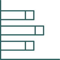 bar gráfico línea degradado redondo esquina icono vector