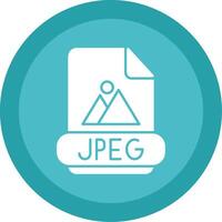 Jpeg Glyph Multi Circle Icon vector