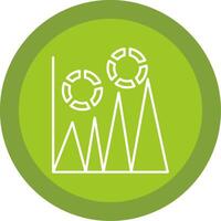 Graph Line Multi Circle Icon vector