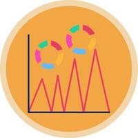 Graph Flat Multi Circle Icon vector