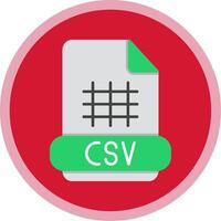 Csv Flat Multi Circle Icon vector