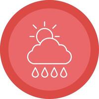 Morning,Rain Line Multi Circle Icon vector