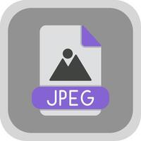 Jpeg Flat Round Corner Icon vector