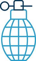 Grenade Line Blue Two Color Icon vector