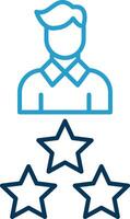 Expert Line Blue Two Color Icon vector