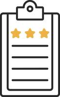 Evaluation Skined Filled Icon vector