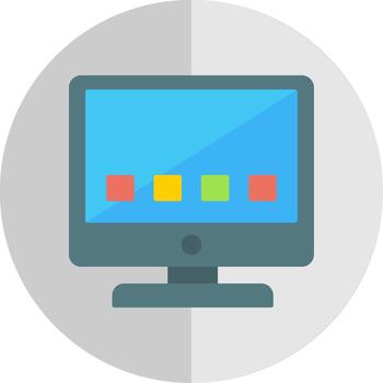 Computer Flat Scale Icon vector