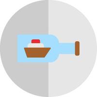 Ship In A Bottle Flat Scale Icon vector