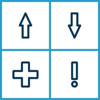 Swot Analysis Line Blue Two Color Icon vector