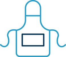 Apron Line Blue Two Color Icon vector