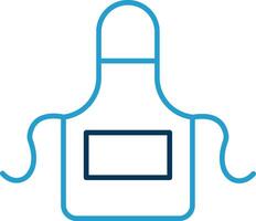 Apron Line Blue Two Color Icon vector