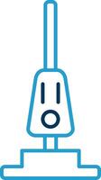 Vacuum Cleaner Line Blue Two Color Icon vector