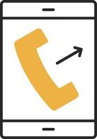 Call Skined Filled Icon vector