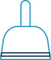 Dustpan Line Blue Two Color Icon vector