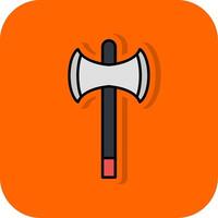 Axe Filled Orange background Icon vector