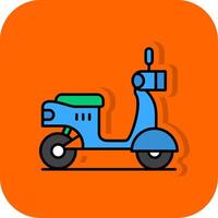 scooter lleno naranja antecedentes icono vector