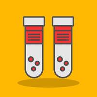 Test Tube Filled Shadow Icon vector