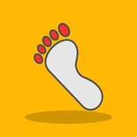 Footprint Filled Shadow Icon vector