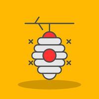 Beehive Filled Shadow Icon vector