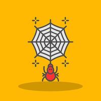 telaraña lleno sombra icono vector