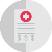 Medical Bill Flat Scale Icon vector