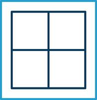 Window Line Blue Two Color Icon vector