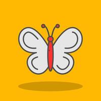 mariposa lleno sombra icono vector