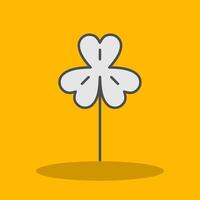 Clover Filled Shadow Icon vector