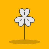 Clover Filled Shadow Icon vector