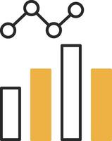 Data Analysis Skined Filled Icon vector