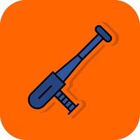 Baton Filled Orange background Icon vector