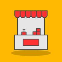 Booth Filled Shadow Icon vector