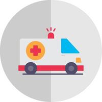 Ambulance Flat Scale Icon vector