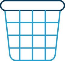 Bucket Line Blue Two Color Icon vector