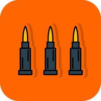 Bullets Filled Orange background Icon vector