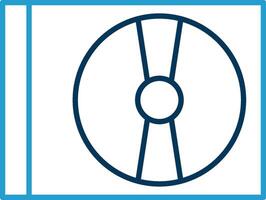 Cd Player Line Blue Two Color Icon vector